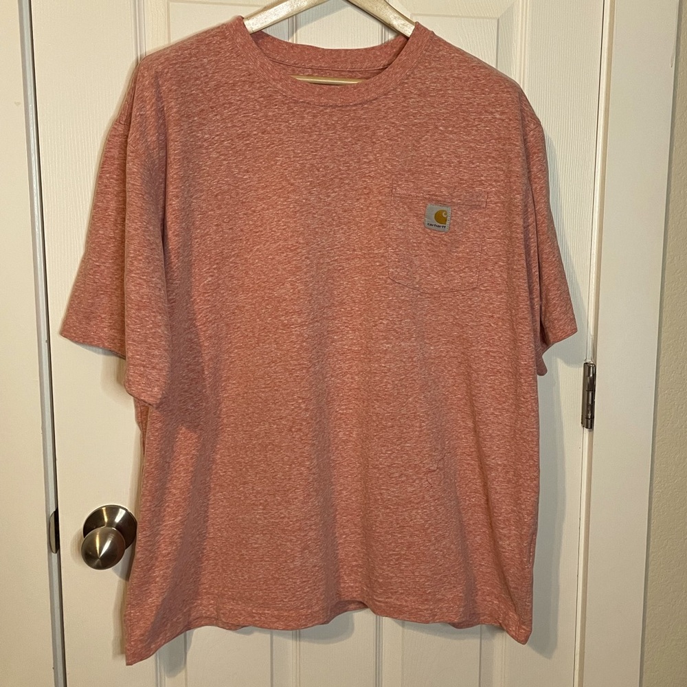 Carhartt Original Fit orange pocket tee sz XL